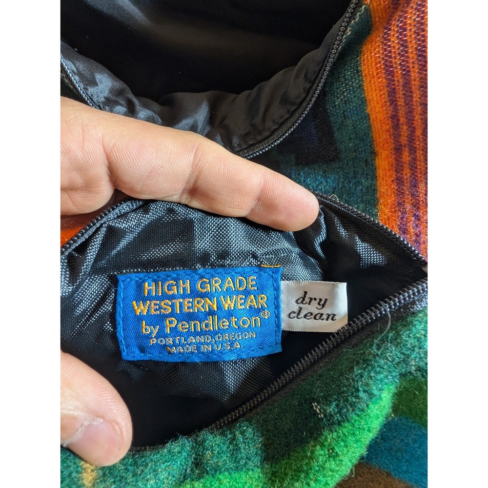 Pendleton Blanket Wool Aztec Pattern‎ Barrel Styl… - image 11